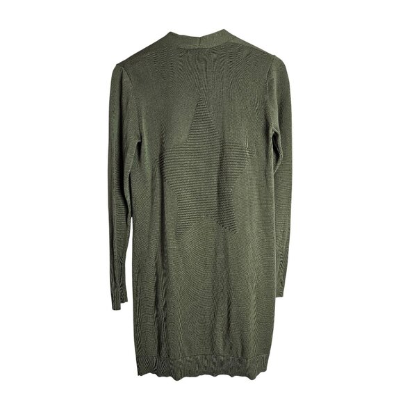 Verve Ami Open Front Cardigan Star Back Detail & Zipper Pockets Women Size S - Picture 2 of 8